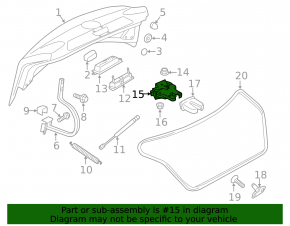 Замок крышки багажника VW Passat 20-22