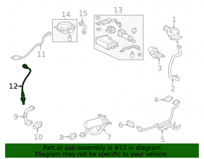 Лямбда-зонд второй Toyota Avalon 13-18 2.5 hybrid