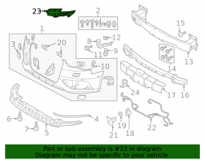 Крепление переднего бампера под фарой правое Audi A3 8V 17-20