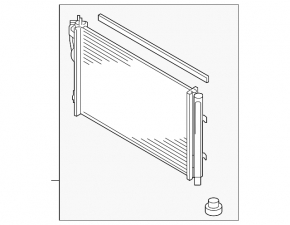 Radiatorul condensatorului de aer condiționat Kia Forte 4d 17-18 1.6, 2.0 nou TYC Taiwan
