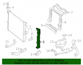 Рамка крепление радиаторов левая Mercedes W213 E 300/400 17-19 2.0T, 3.0T пластик