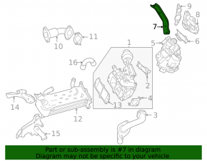 Кронштейн клапана ЕГР Mercedes W166 GLE 16-16 2.1d