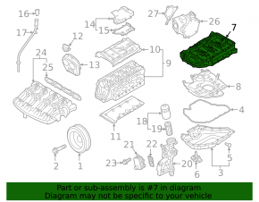 Полуподдон масляный Audi Q3 83A 19-25 2.0Т