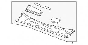 Решетка дворников пластик Audi Q7 16-19