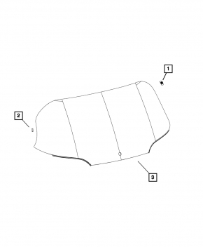 Стекло заднее двери багажника Jeep Cherokee KL 20-23 тонировка