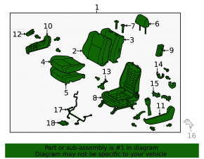 Пассажирское сидение Toyota Sequoia 08-09 без airbag, велюр