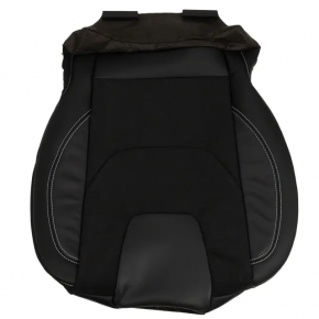 Scaun sofer Ford Edge 19-24 cu airbag, electric, incalzit, ventilat, combinat piele neagra cu cusaturi gri