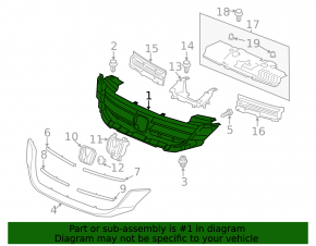 Grilă radiator Honda Accord 13-15
