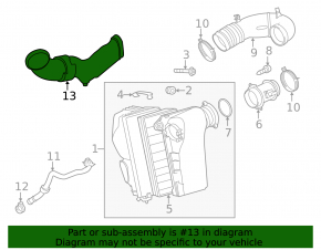 Воздухоприемник VW Touareg 11-17 3.6