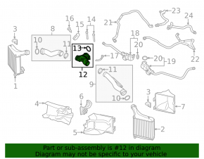 Патрубок тройник Y Porsche Cayenne 958 11-17 4.8 Turbo