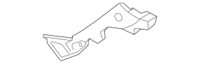 Крепление заднего бампера левое верхнее Mazda3 MPS 09-13 4d