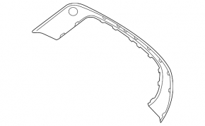 Ornament central bară spate Land Rover Range Rover Velar 18-23 grafit, pentru 1 evacuare
