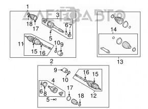 Привод полуось передняя левая Lexus RX300 04-06