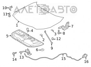 Петля капота левая Toyota Venza 21-24