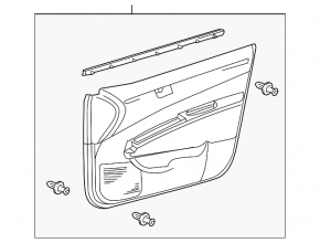 Capacul ușii, cartela frontală stânga Toyota Prius 2004-2009 bej