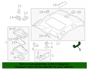 Ручка потолка задняя левая Audi A4 B9 20-25 черная