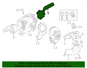 Подрулевой переключатель правый Mazda3 MPS 09-13