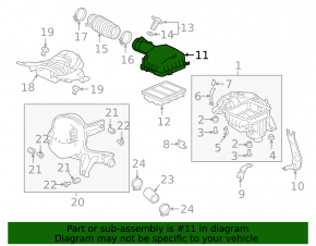 Верхняя крышка корпуса воздушного фильтра Honda Accord 18-22 1.5T