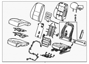 Водительское сидение Chevrolet Impala 14-20 кожа, черн
