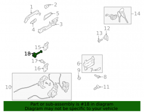 Ограничитель двери передней левой Subaru Outback 10-14