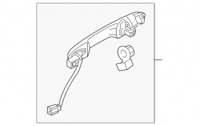 Ручка двери внешняя передняя левая Honda HR-V 16-18 keyless