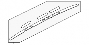 Balustrada longitudinala dreapta Nissan Murano z52 15- gri, decupaj pentru balustrada transversala, crepon spart, fara dopuri