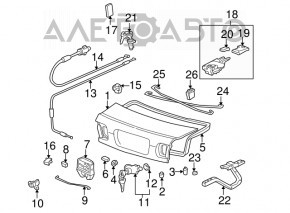 Отбойник капота левый Honda Civic XI FE/FL 22-26 на телевизоре
