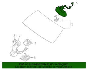 Зеркало внутрисалонное Mercedes W167 GLE 350 450 20-22 автозатемнение, Home link, черное