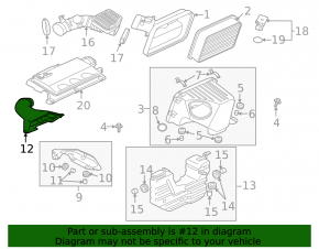 Воздухоприемник Mitsubishi Galant 04-12
