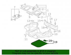 Пол багажника Mitsubishi Galant 04-08