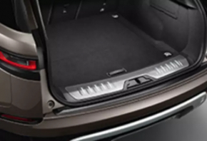 Накладка проема багажника Land Rover Range Rover Velar 18-20 черная с хромом и подсветкой под докатку