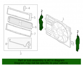 Suport radiator aer condiționat dreapta VW e-Golf 15-19