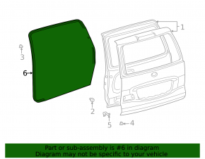 Уплотнитель резина двери багажника Lexus GX470 03-09