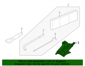Домкрат Nissan Rogue 21-26
