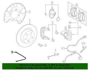 Шланг тормозной задний левый Mercedes W167 GLE 350 450 20-26