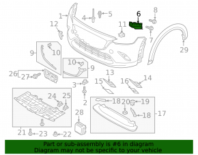 Крепление переднего бампера правое Mazda CX-3 16-21