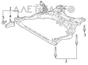 Подрамник передний Mazda CX-5 17-25 без клыков, ржавый