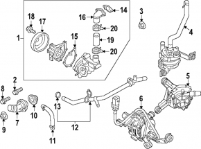 Conductă sistem de răcire Kia Niro 17-22 HEV, PHEV 1.6 motor-sobă