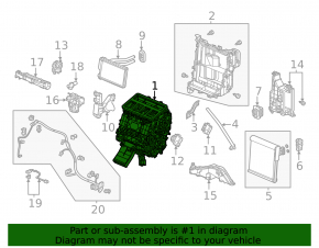 Печка в сборе Honda Civic XI FE/FL 22-26 dual zone