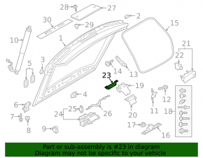 Виброгаситель двери багажника Audi Q3 83A 19-25