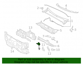Grilă de scurgere a ștergătoarelor de parbriz stânga față pentru Ford Edge 15-24