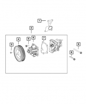 Pompa de răcire Jeep Compass 17- 2.4