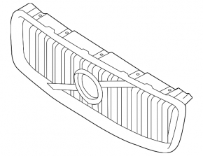 Решетка радиатора grill Volvo XC90 23-25 серая, обрамление хром без камеры, тип 1