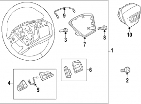 Кнопки управления на руле Audi A6 C8 19-21 под подогрев руля