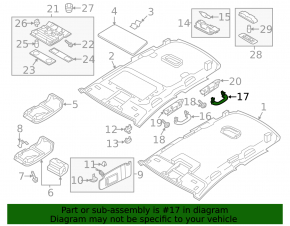 Ручка потолка задняя правая VW Passat b8 16-19 USA беж