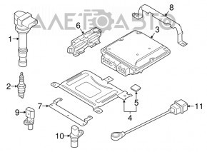 Кронштейн ECU компьютера двигателя Audi Q3 8U 15-18