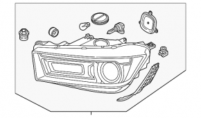 Фара передняя левая в сборе Audi Q5 80A 18-21 Bi-xenon, с корректором EUR