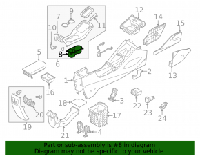 Подстаканник Kia Forte 4d 17-18 рест, царапины