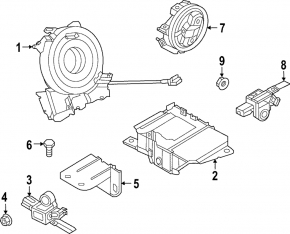 Модуль srs airbag компьютер подушек безопасности Nissan Ariya 23-26 под 91kwh, Extended range