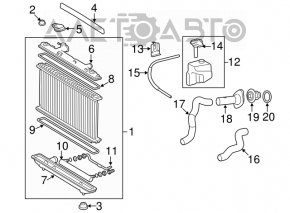 Radiator răcire apă Toyota Camry 07-11 2.4, 2.7
